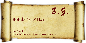 Bohák Zita névjegykártya